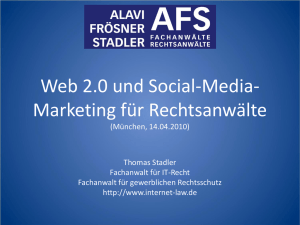 Web 2.0 und Social-Media-Marketing für Rechtsanwälte - Internet-Law