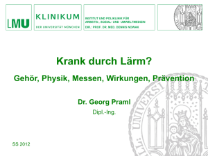 Krank durch Lärm?