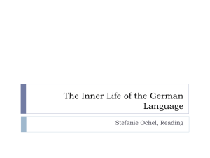 The inner life of the German language