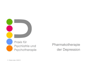 Vortrag Pharmakotherapie der Depression - weber