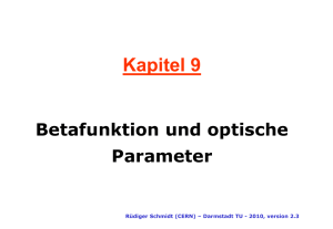 Betafunktion und optische Parameter