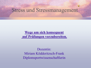Stress und Stressmanagement