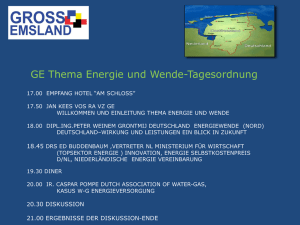 GE Energie und Wende - GE Unternehmen Verband EU Nord