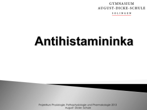 Antihistaminika - Gymnasium August