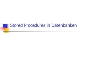 Stored Procedures in Datenbanken