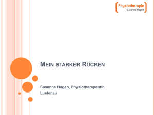 Mein starker Rücken, Susanne Hagen Physiotherapeutin