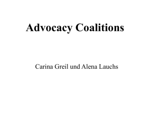 Advocacy Coalitions