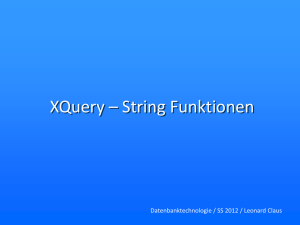 XQuery – String Funktionen
