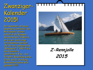 Z-Rennjollenkalender 2015!!!! - Z