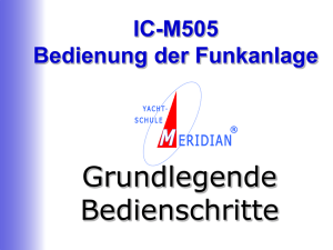 Kurzanleitung IC-M505 - Yachtschule Meridian