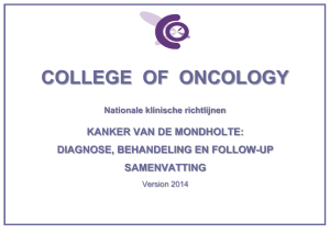 Kanker van de mondholte - College voor Oncologie