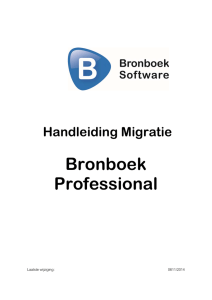 Handleiding Migratie Bronboek Professional