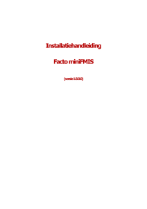 Installatiehandleiding van Facto miniFMIS (pdf