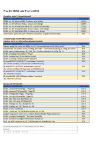 Price list EGIDA valid from 1.4.2016