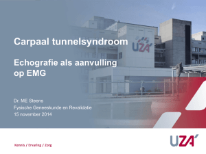Carpaal tunnelsyndroom: echografie als aanvulling op EMG