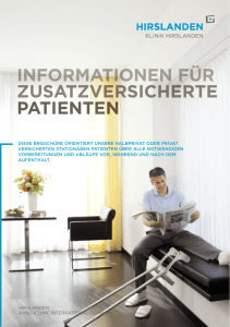 Informationen für zusatzversicherte Patienten Diese Broschüre
