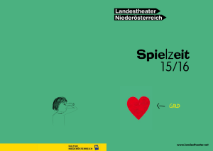 SPIELZEITHEFT 15/16 - Landestheater Niederösterreich