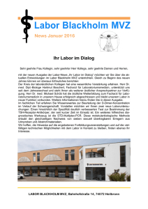 Ausgabe Januar 2016 - Labor Blackholm MVZ