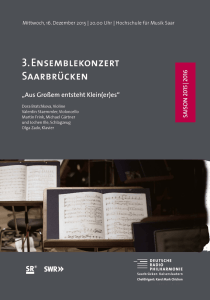 Programmheft  - Deutsche Radio Philharmonie :: Saarbrücken