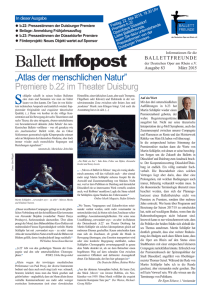 Ballett Infopost Nr. 83 März 2015