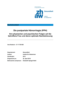 Die postpartale H&auml;morrhagie (PPH)