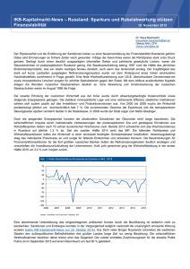 IKB-Kapitalmarkt-News – Russland: Sparkurs und Rubelabwertung