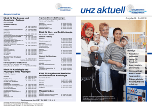 Ausgabe 14 - April 2016 - Universitäts-Herzzentrum Freiburg