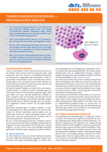 Informationsblatt: Tumor-Genomsequenzierung – personalisierte