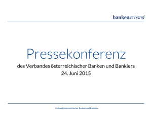 Pressekonferenz - Verband österreichischer Banken und Bankiers