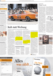 Handelsblatt, 2. Februar 2006: "Kult statt Werbung"