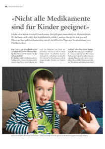 Nicht alle Medikamente sind für Kinder geeignet