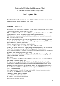 Der Prophet Elia