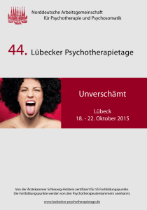 Unverschämt - Lübecker Psychotherapietage