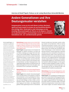 Andere Generationen und ihre Deutungsmuster