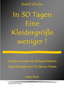 Mein Buch In 30 Tagen EINE Kleidergröße - Sigrid Scholer