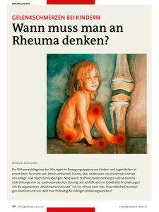 Wann muss man an Rheuma denken?