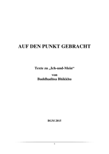 Auf den Punkt gebracht. Texte zu - Dhamma