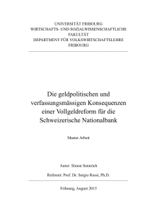 Die geldpolitischen und verfassungsmässigen Konsequenzen einer