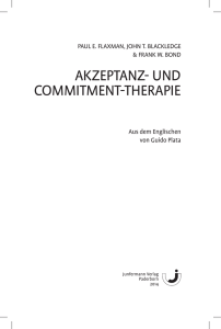 AkzEPTANz- UND commITmENT-ThErAPIE