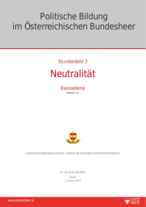 Neutralität - Bundesheer