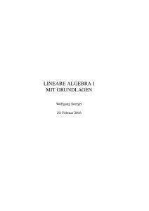 Lineare Algebra 1 mit Grundlagen