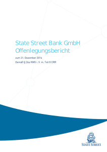 State Street Bank GmbH Offenlegungsbericht