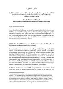 CDU 70 Jahre - Universität Heidelberg