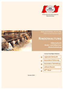 AMA-Gütesiegel-Richtlinie Rinderhaltung