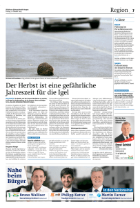 Zürichsee-Zeitung 30. September 2015