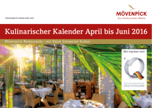 Kulinarischer Kalender April bis Juni 2016