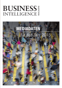 Mediadaten für das Jahr 2015 - Business Intelligence Magazine