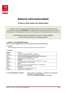 Batterie-Informationsblatt