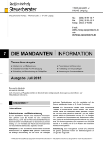 Mandanten-Information Juli 2015