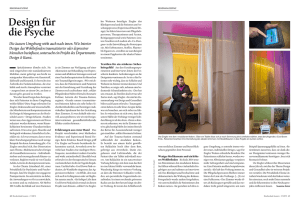 Design für die Psyche Die äussere Umgebung